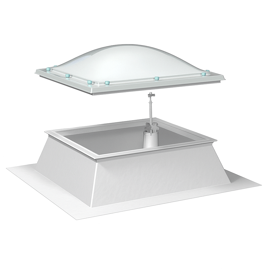 Lichtkuppel mit Aufsatzkranz